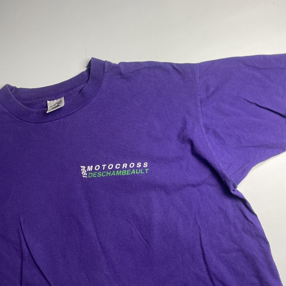 VTG 1994 Motocross Racing Purple Shirt Mens XL Canada Made (Read) - Picture 3 of 14